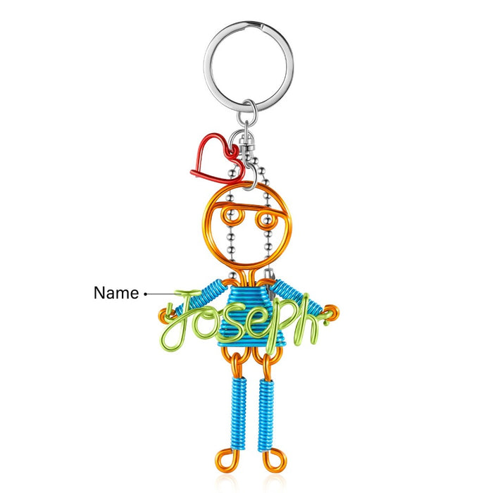 Customized Nameplate Boy Keychain