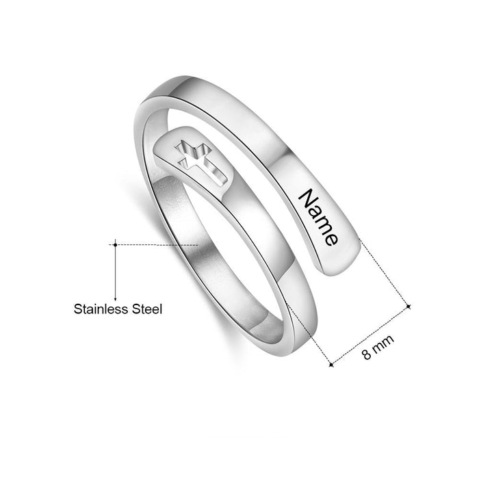 Customized Wrap Name Ring