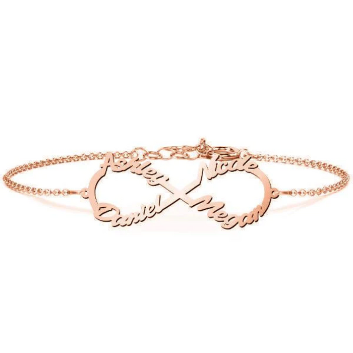 Personalized Infinity 4 Names Bracelet For Women