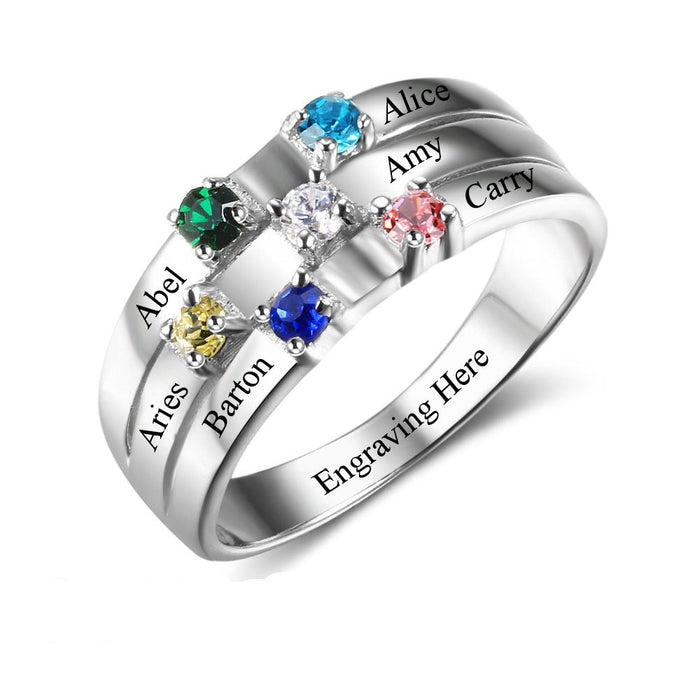 Sterling Silver Family & Friendship Ring