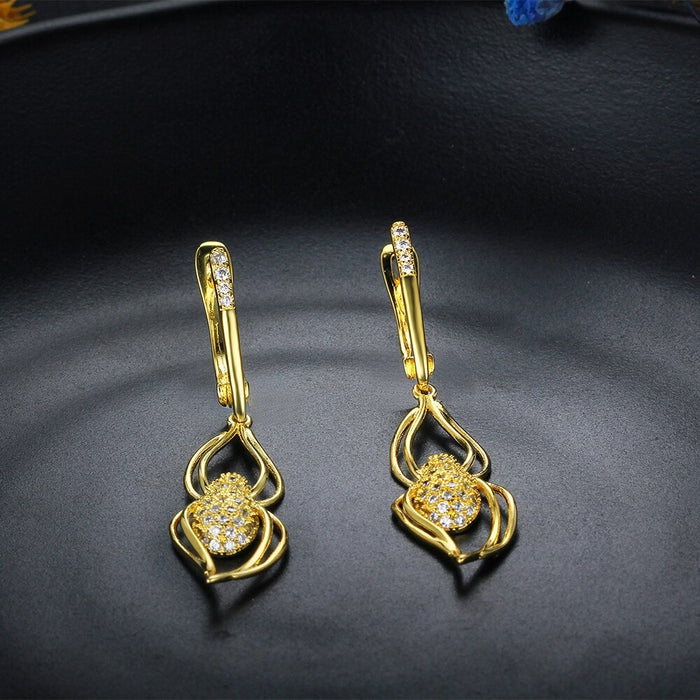 Double Loop Drop Earrings For Women