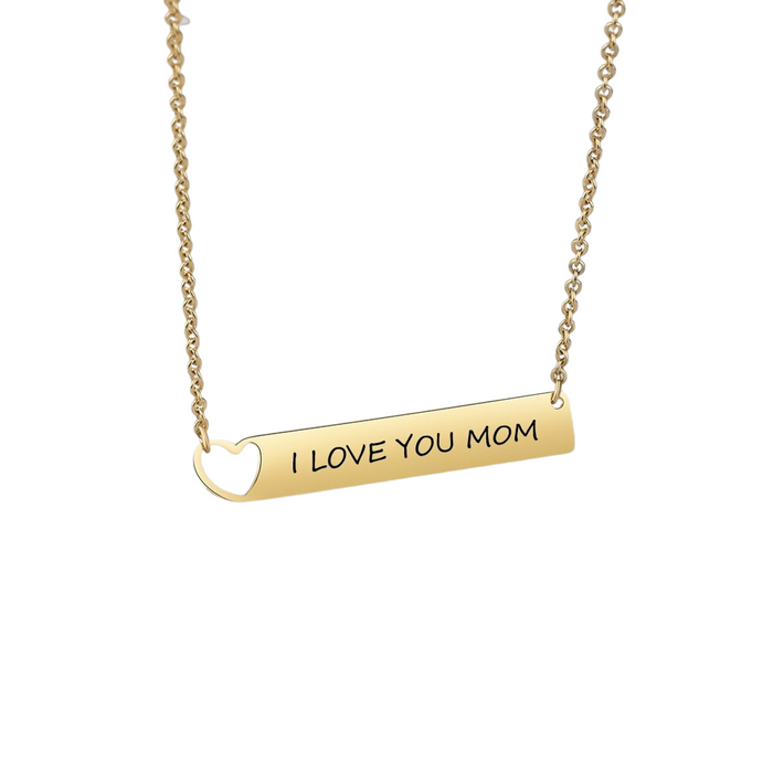 Personalized Golden Name Bar Necklace