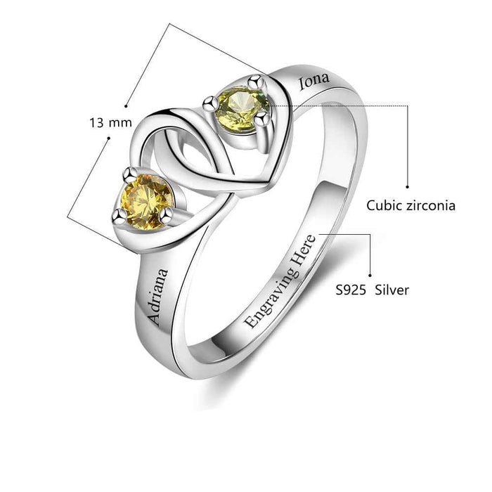 Sterling Silver Personalized Custom Engrave Name Ring