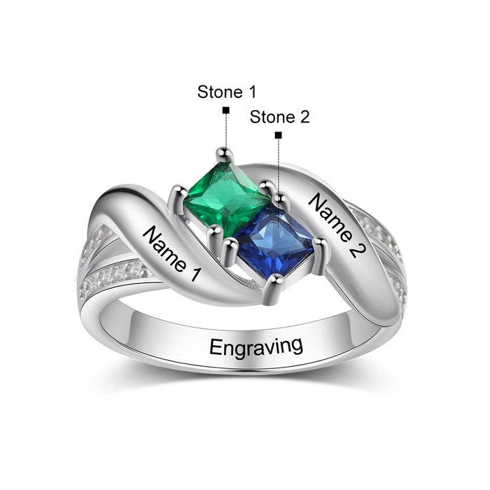 Sterling Silver Custom Square Ring