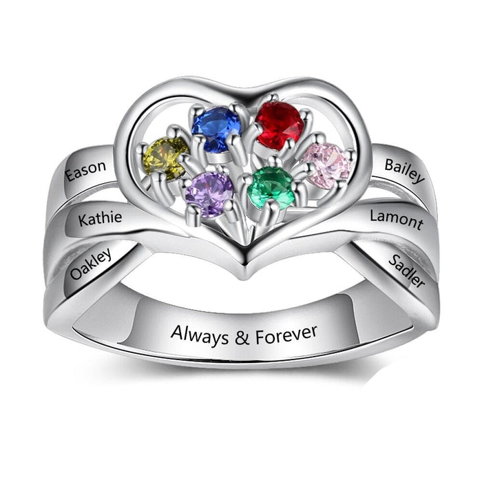 Sterling Silver 6 Engraved Name Ring