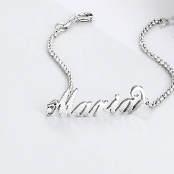 Sterling Silver Custom Name Bracelets For Women