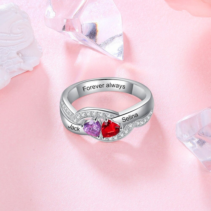 Sterling Silver Personalized Engraving Ring for Women
