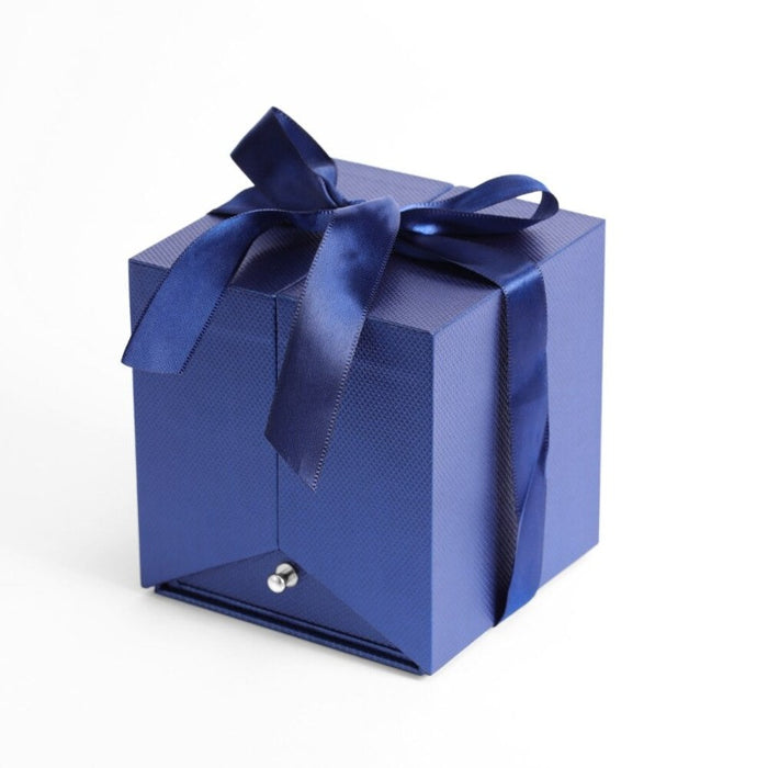 Creative Rose Flower Blue Gift Box