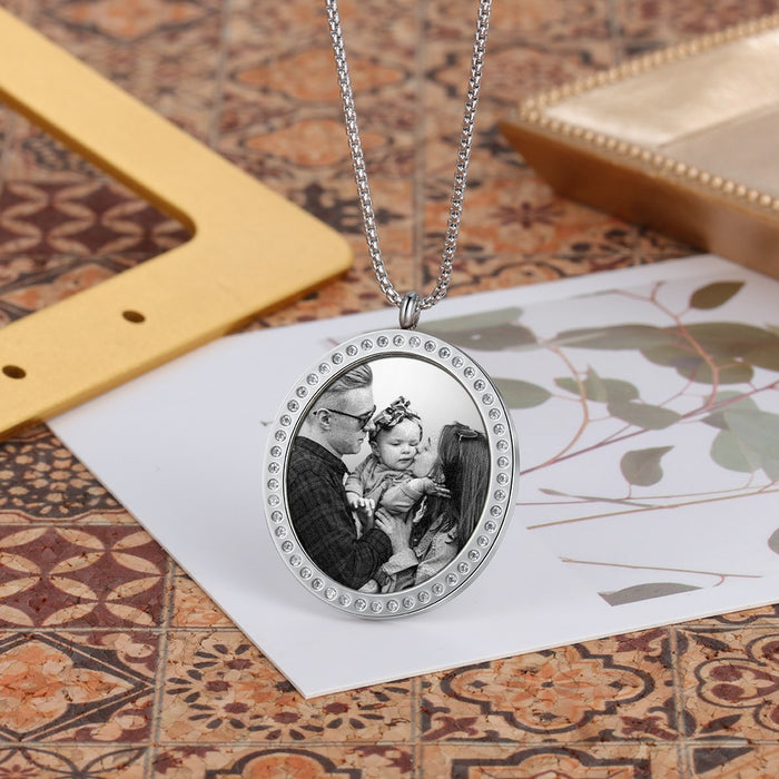 Customize Stainless Steel Photo Necklace