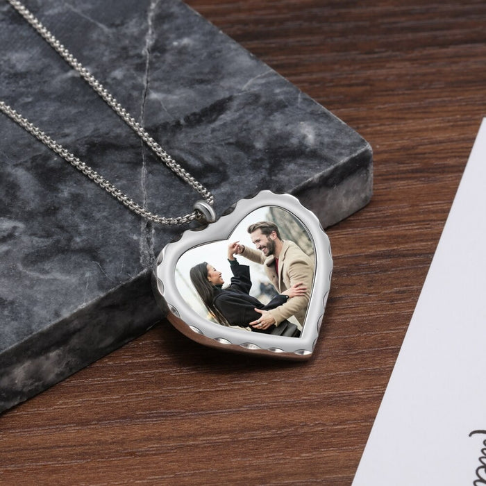 Customized Stainless Steel Memory Photo Necklace