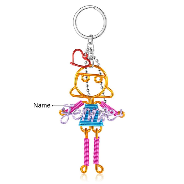 Customized Nameplate Girl Keychain