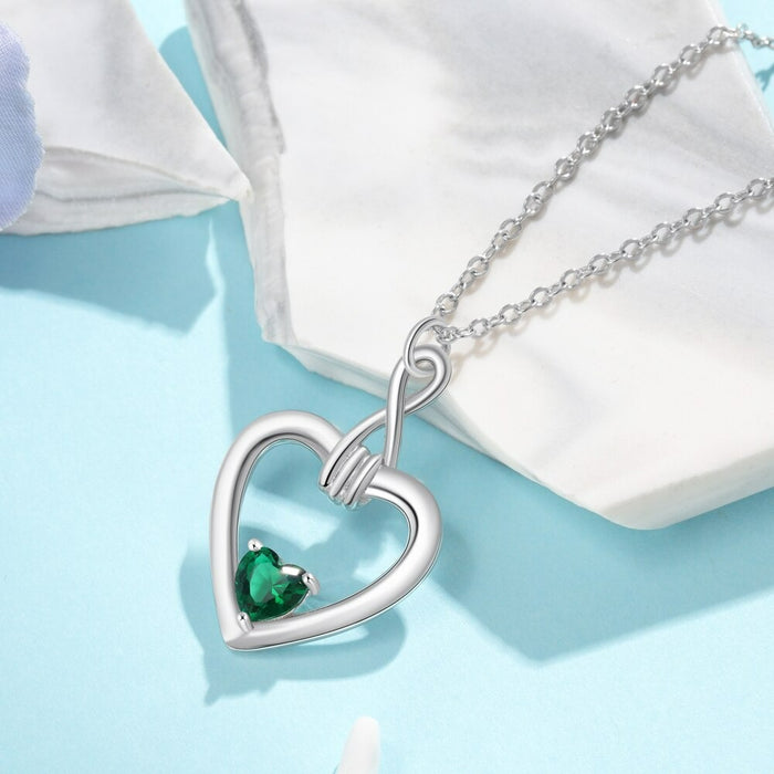 Customized Inlaid 1 Stone Infinity Love Necklace