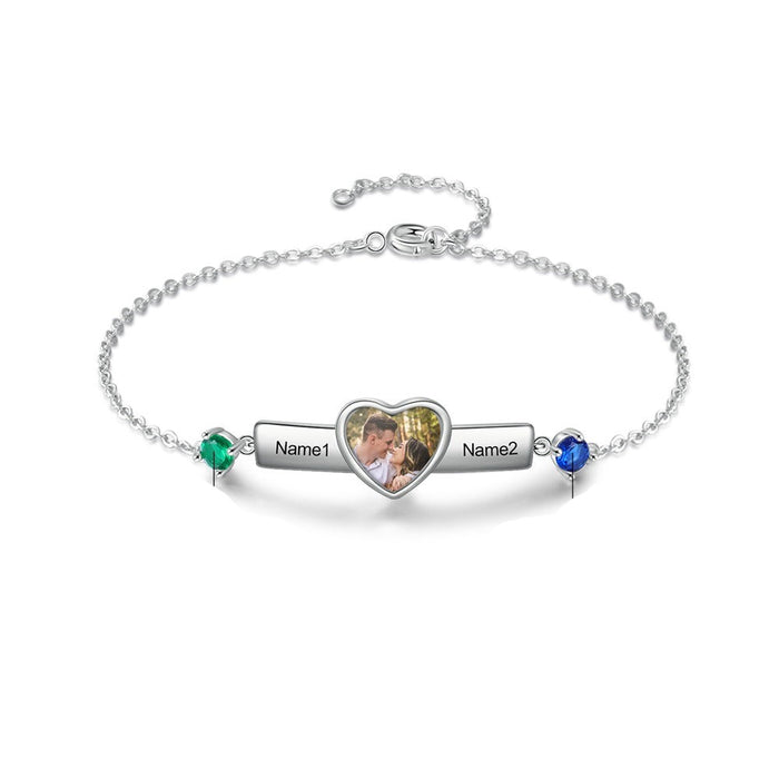 Designer Personalized Engrave Name Bar Bracelet