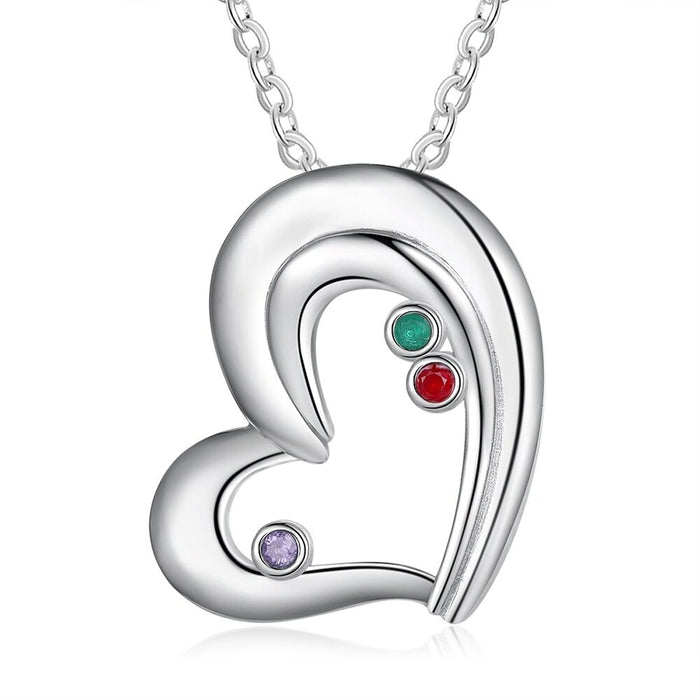 Personalized Heart-Shaped 3 Names Necklaces