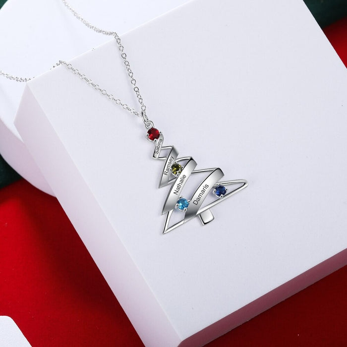 Personalized Christmas Tree Necklace for Woman
