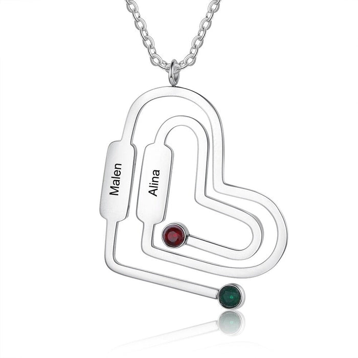 Personalized Engraved Name Paperclip Necklace