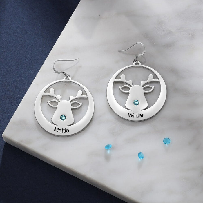 Personalized Engraved Earrings for Women