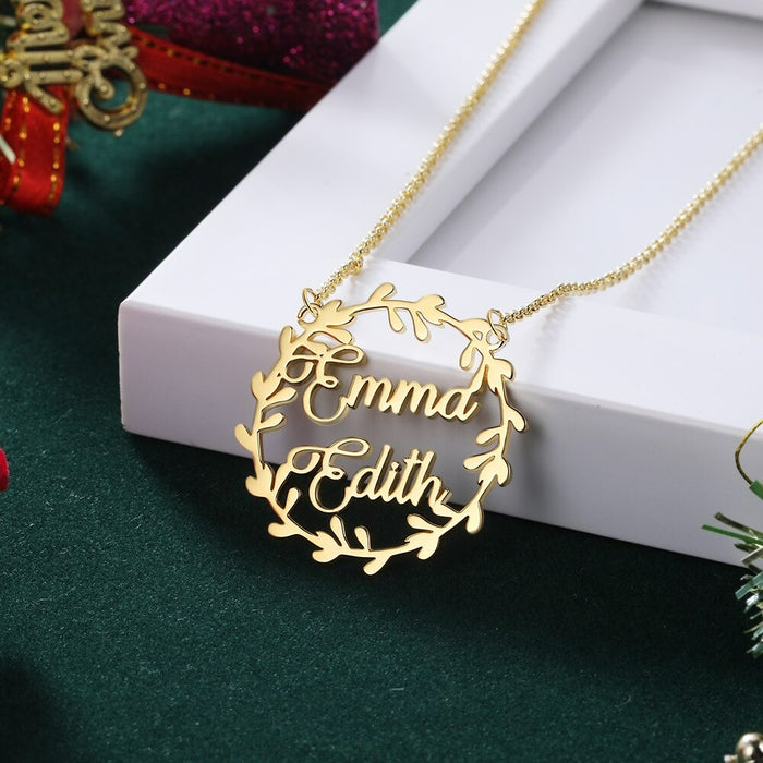 Custom Letter 2 Name Pendant Necklace