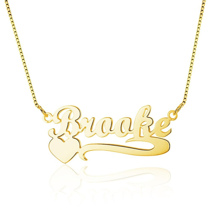 Name Personalized Heart-Shaped Necklaces