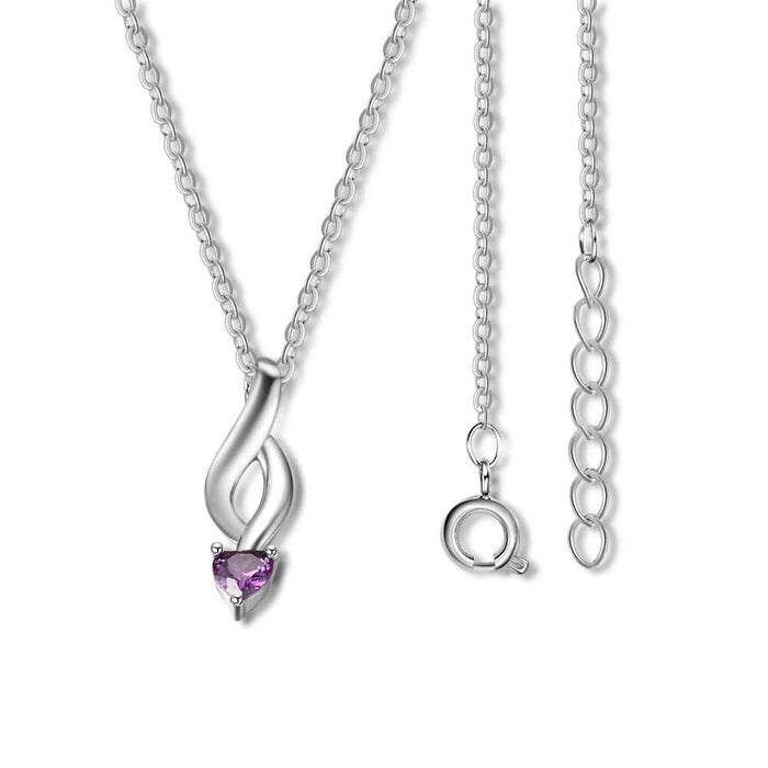 Sterling Silver Birthstone Necklace Pendant