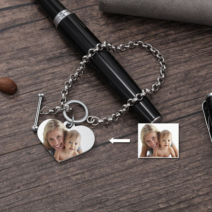 Personalized Custom Cordate Photo Bracelets