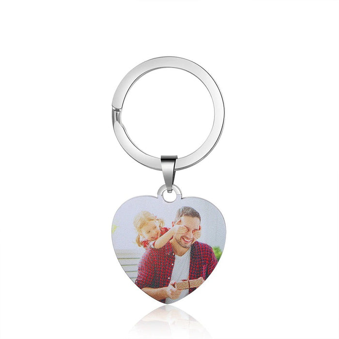 Personalized Cordate Photo keychains