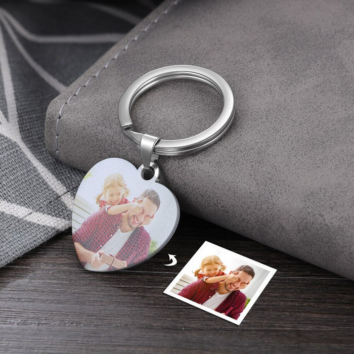 Personalized Cordate Photo keychains