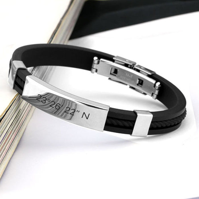 Personalized Engraved Stainless Steel Bracelet