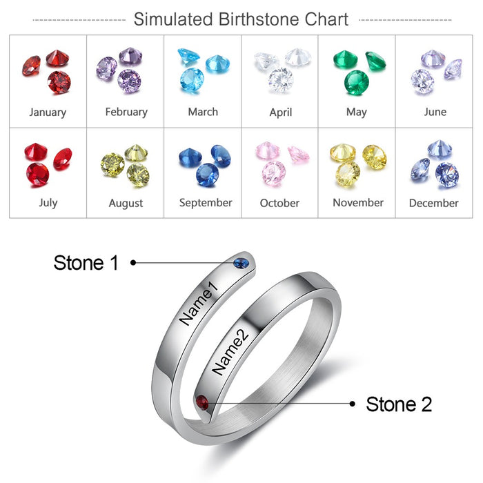 Personalized Open End Ring For Women