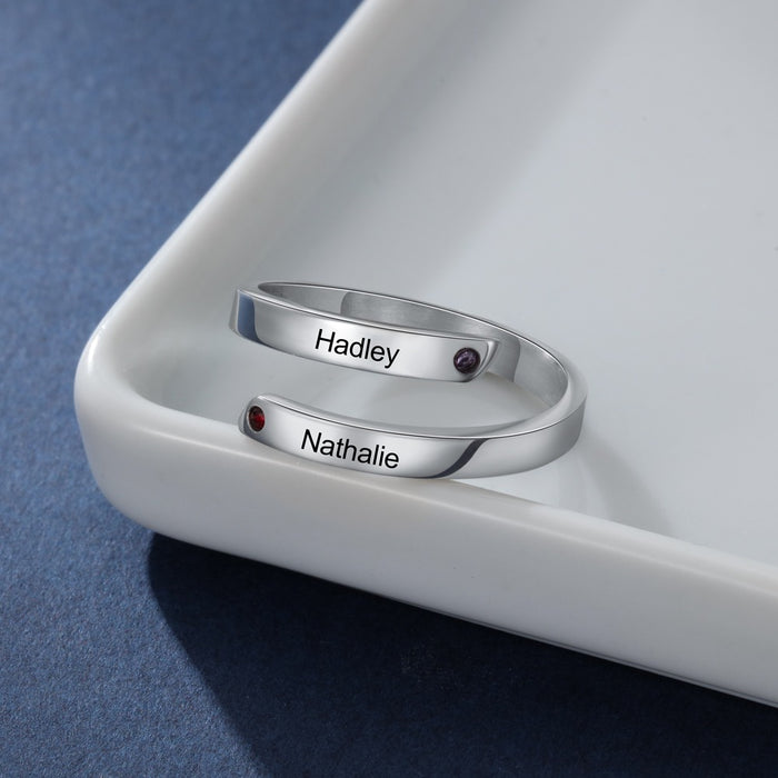 Personalized Open End Ring For Women