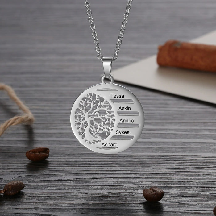 Personalized Family Tree of Life Pendant