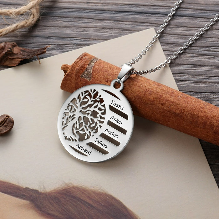 Personalized Family Tree of Life Pendant
