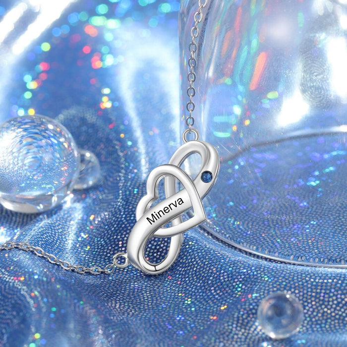 Personalized Infinity Love Heart Pendant