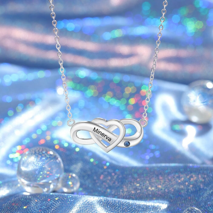 Personalized Infinity Love Heart Pendant
