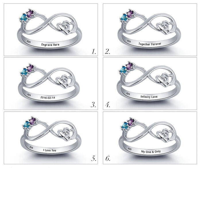 Personalized Infinity Promise Ring For Women