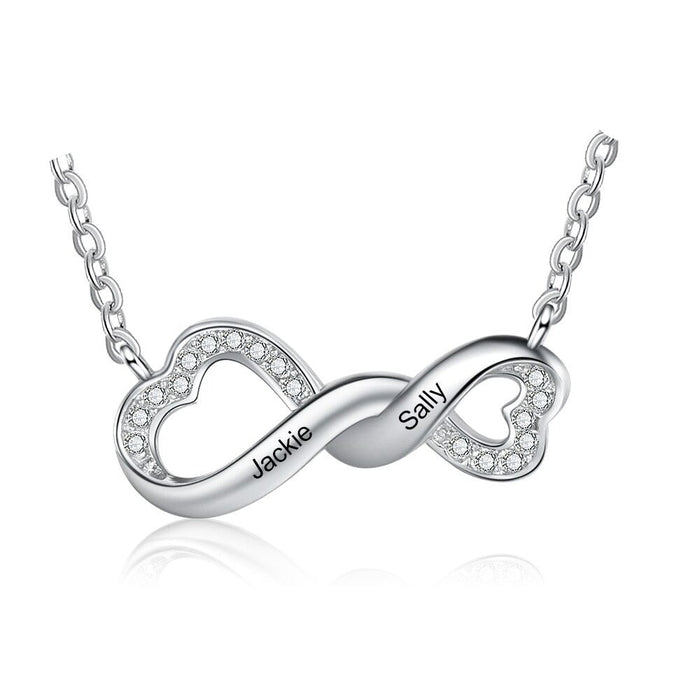 Personalized Infinity 2 Names Necklace