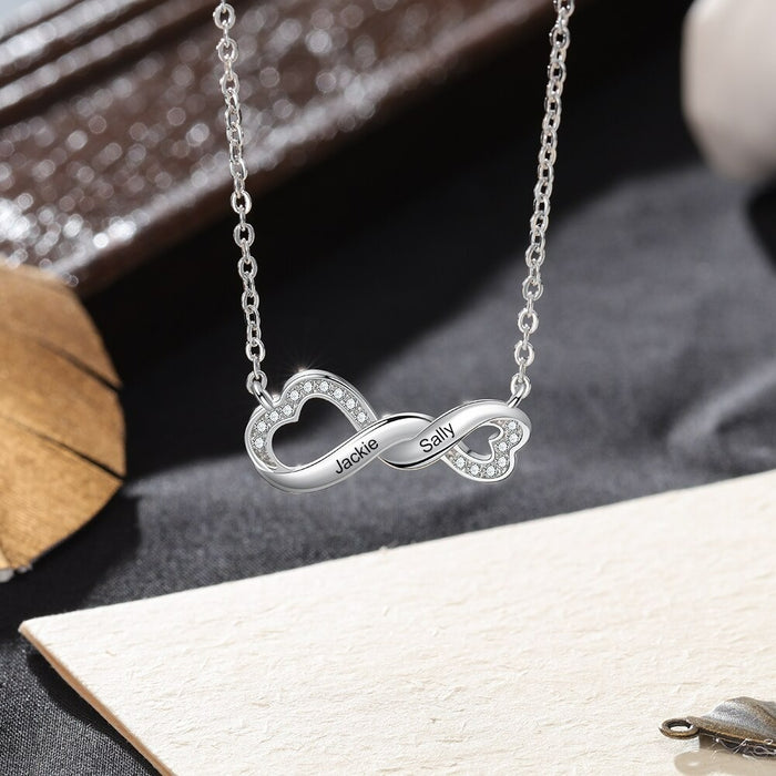 Personalized Infinity 2 Names Necklace