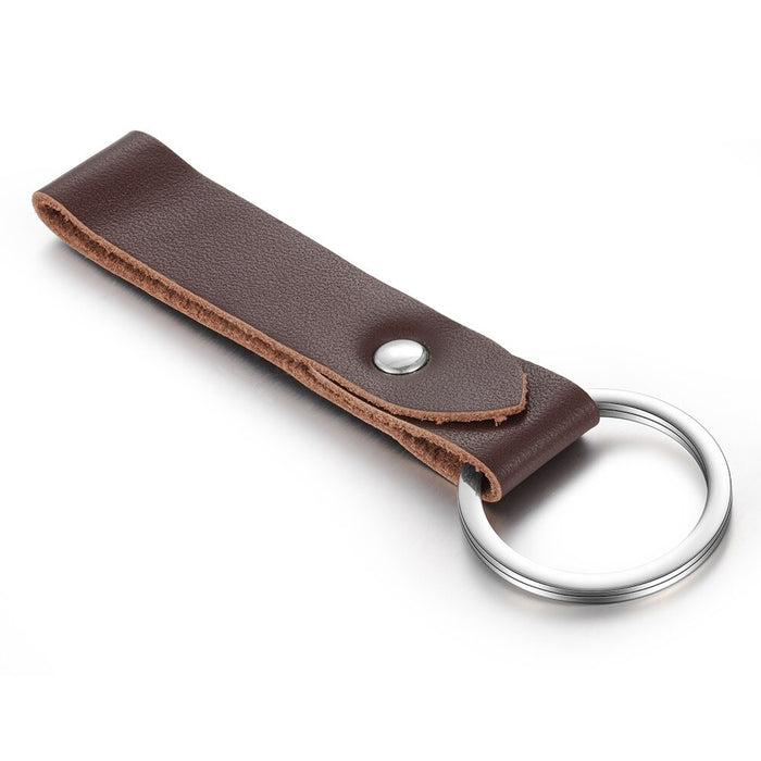 Stainless Steel Brown Keychain For Men