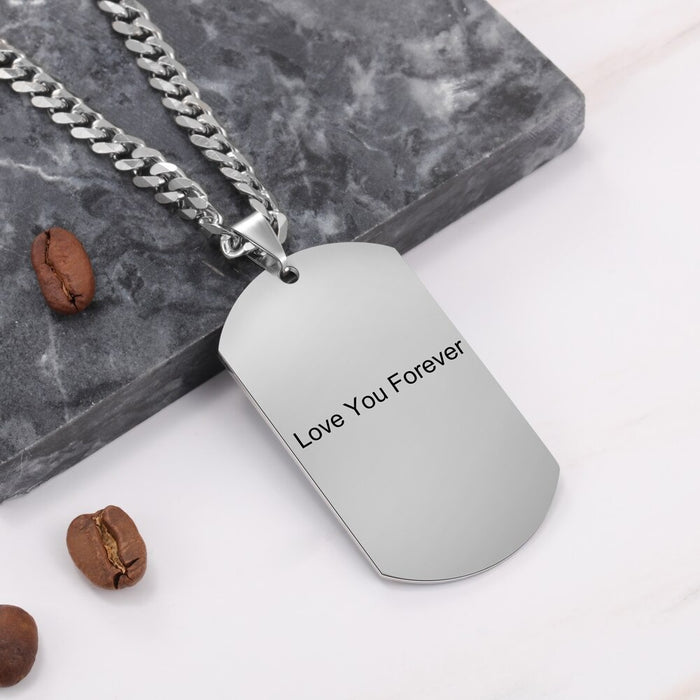 Personalized Memory Photo Necklace For Men