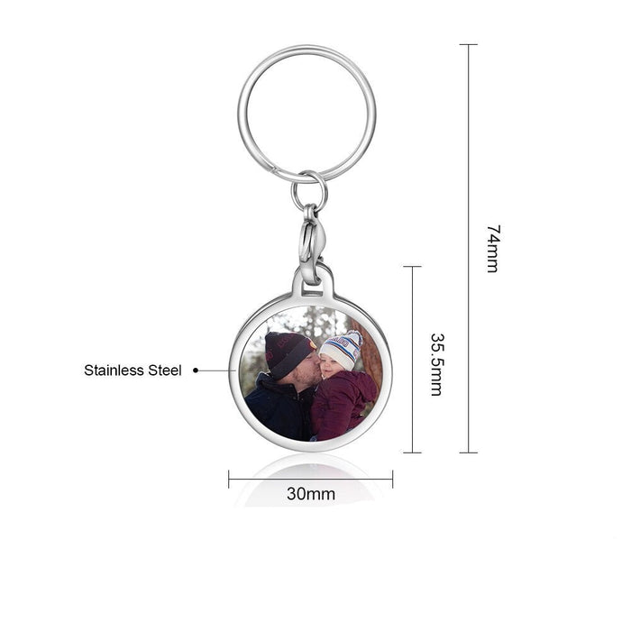 Personalized Photo Engraving Keychain For Women