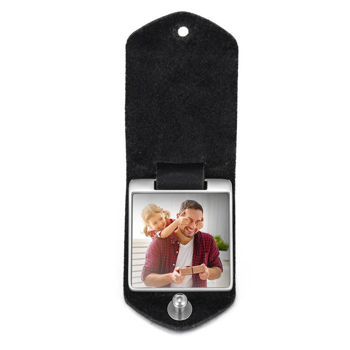 Personalized Photo Leather Keychains