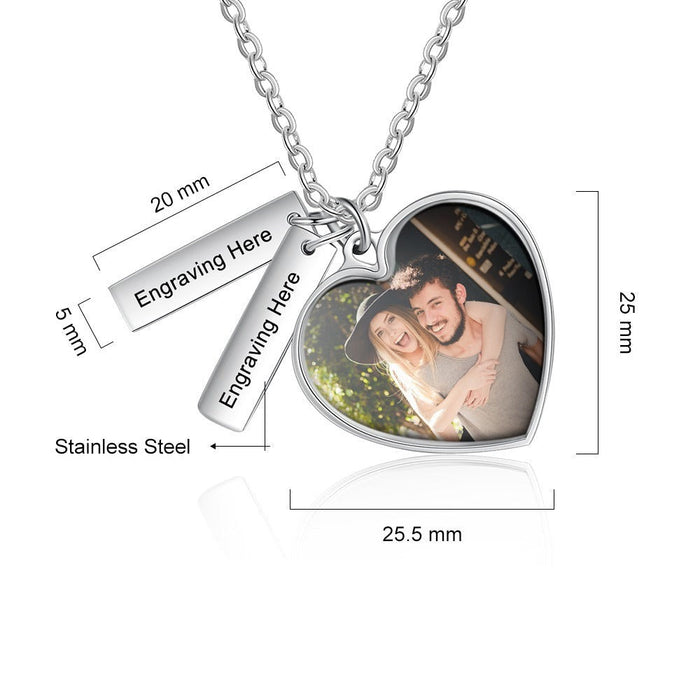 Personalized Photo  & Engraving Pendant Necklace