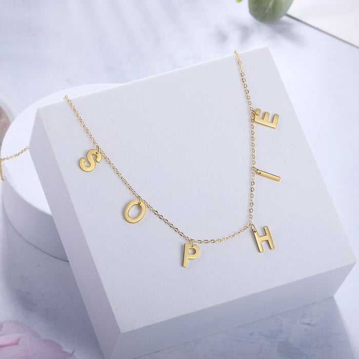 Personalized Stainless Steel Letter Necklace