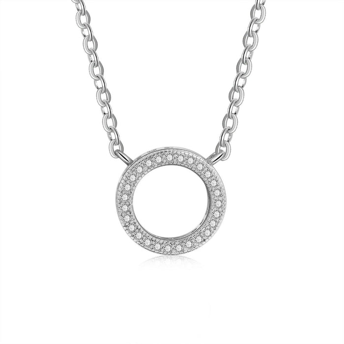 Hollow Round Design Pendant Necklace