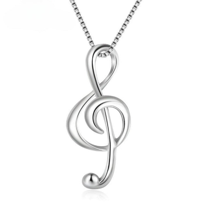 Elegant Musical Note Pendant Necklace