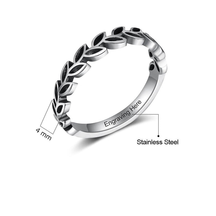 Vintage Style Customized Inside Engraved Rings For Women