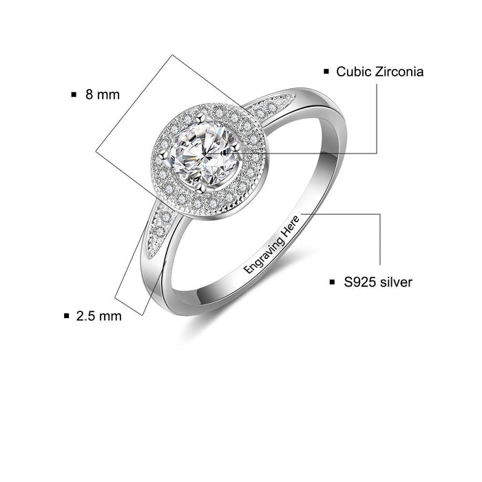 Sterling Silver Personalized Rings For Women