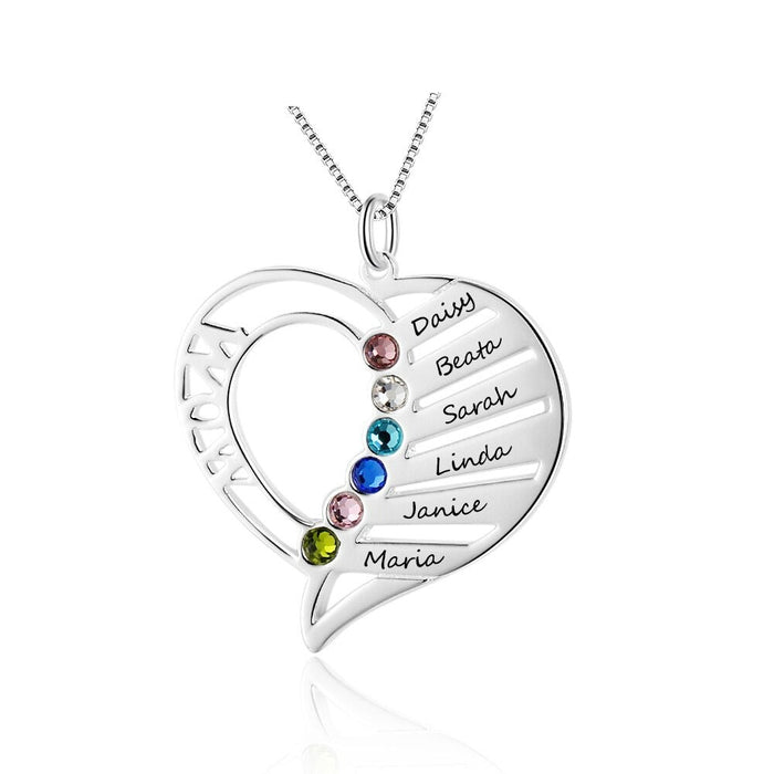 Personalized Birthstone Engrave Pendant