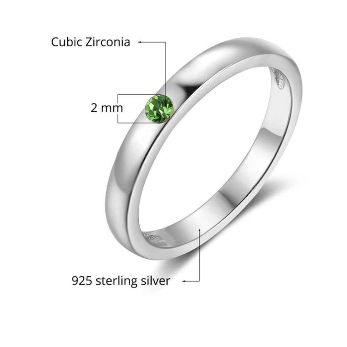 Sterling Silver Round Ring For Women