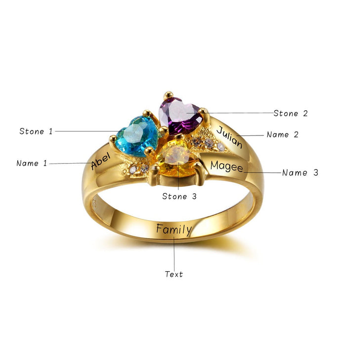 Personalized Gold Plated Ring For Women